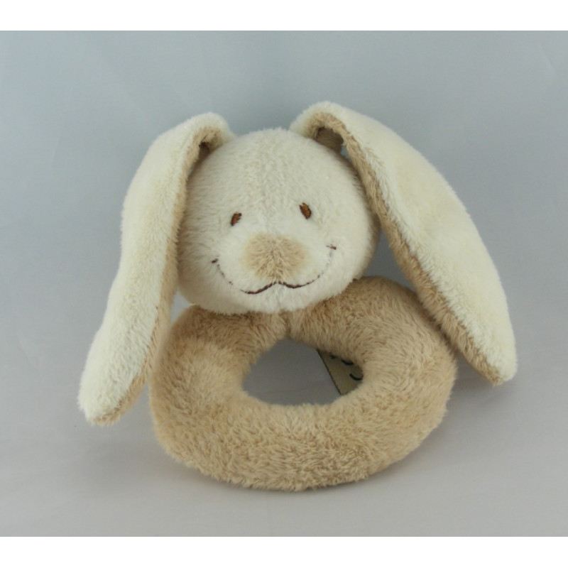 Doudou plat ours bleu vert Nicotoy 