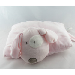 Coussin Doudou lapin gris rayé bleu OBAIBI