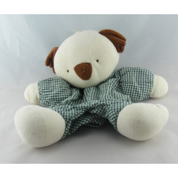 Doudou musical koala blanc marron vichy vert SUCRE D'ORGE 
