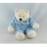 Doudou ours bleu coussin CMP