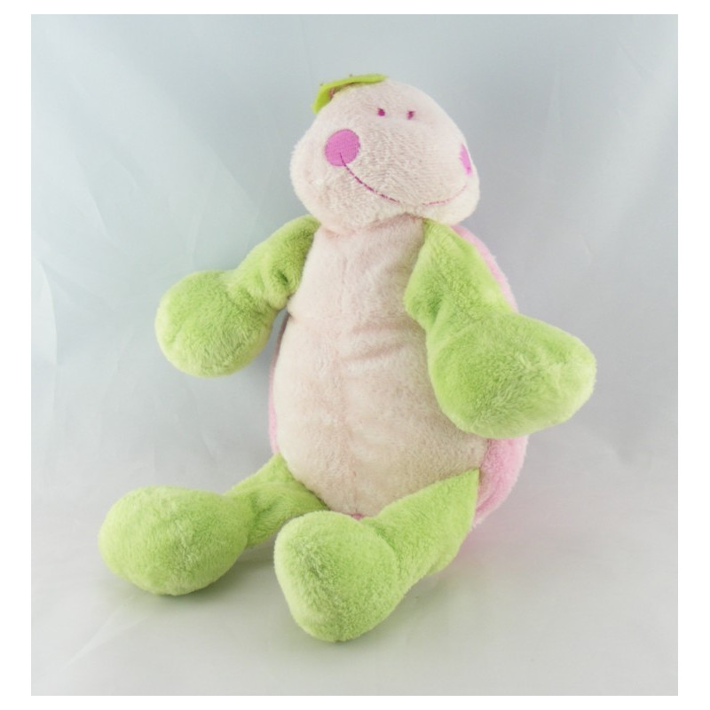 Doudou tortue rose vert KIMBALOO
