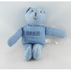 Doudou plat ours bleu IKKS