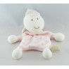 Doudou plat souris rose fleur ORCHESTRA