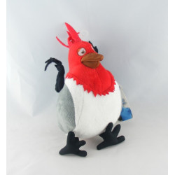 Peluche oiseau rouge gris blanc noir Pedro RIO LANSAY