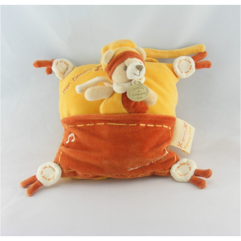 Doudou et compagnie musical coussin avec ours cannelle