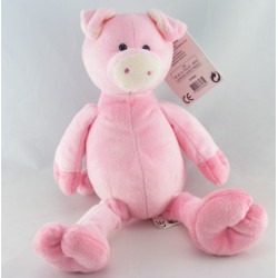 Doudou lapin rose avec mouchoir PLAYKIDS