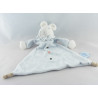 Doudou plat souris blanche et rose KING BEAR