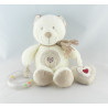Doudou ours avec mouchoir doudou plat Mon Coeur POMMETTE