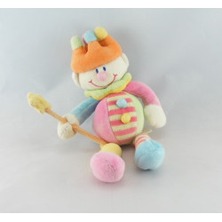 Doudou Clown multicolore couronne baguette JOLLYBABY