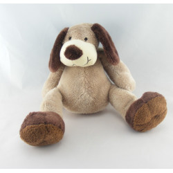 Doudou chien blanc marron KIMBALOO