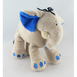 Doudou éléphant beige bleu NICOTOY
