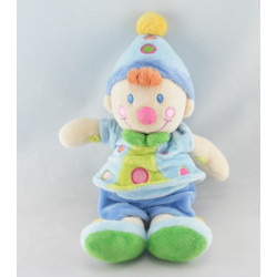 Doudou clown bleu NICOTOY