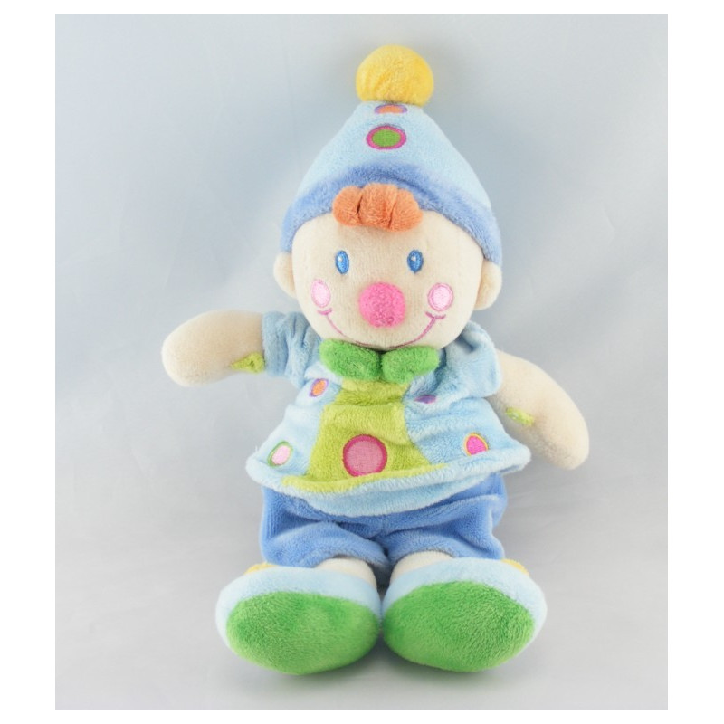 Doudou clown bleu NICOTOY