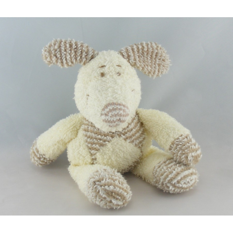 Doudou chien blanc beige HAPPY HORSE