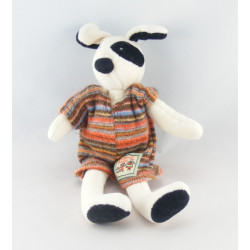 Doudou chien blanc cocard noir MOULIN ROTY