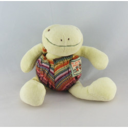 Doudou grenouille verte la grande famille MOULIN ROTY