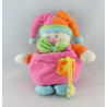 Doudou Clown rose hochet fleur JOLLYBABY