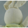 Doudou lapin blanc vert écharpe bleu KIMBALOO 