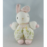 Doudou lapin rose blanc TARTINE ET CHOCOLAT