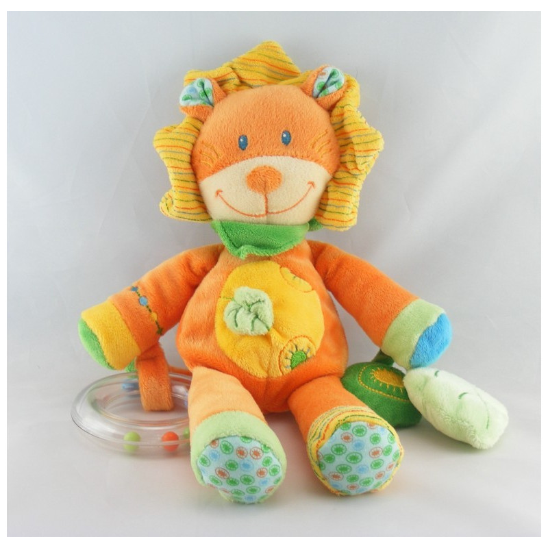 Doudou musical Lion Orange Jaune Nicotoy