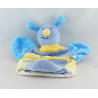 Doudou plat papillon abeille bleu jaune UN REVE DE BEBE