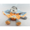 Doudou plat singe orange bleu KITCHOUN KIABI NICOTOY