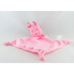 Doudou plat triangle girafe bleu VERTBAUDET