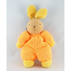 Doudou lapin blanc vert AJENA