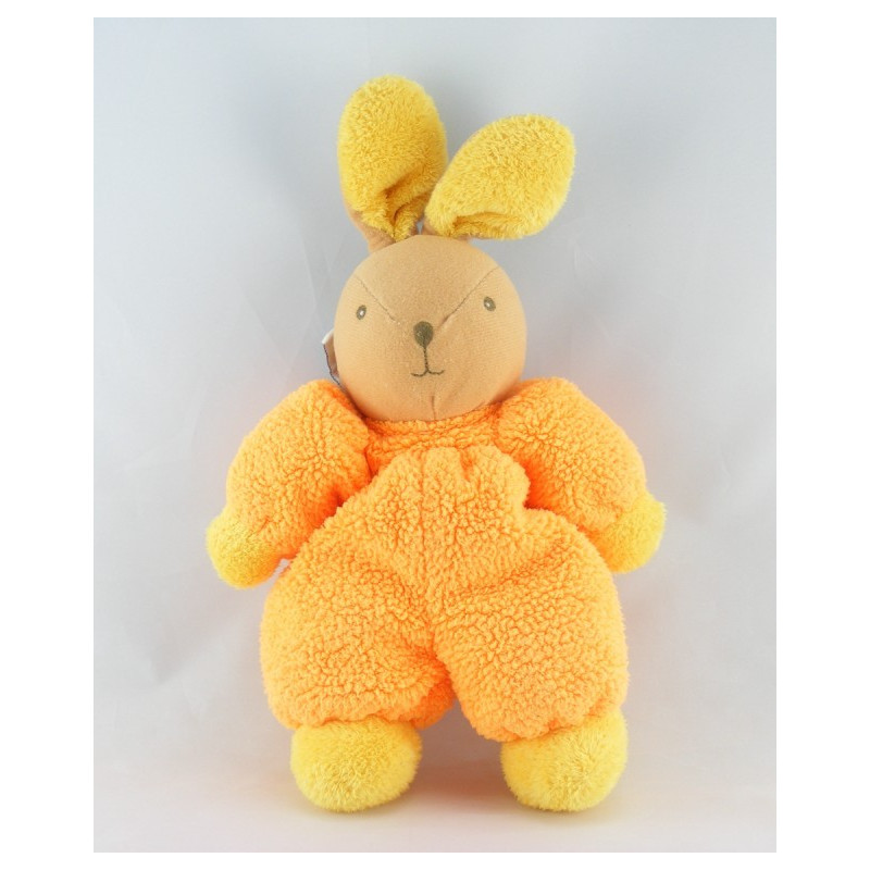 Doudou lapin blanc vert AJENA