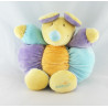 Doudou boule souris bleu blanc jaune BABYSUN