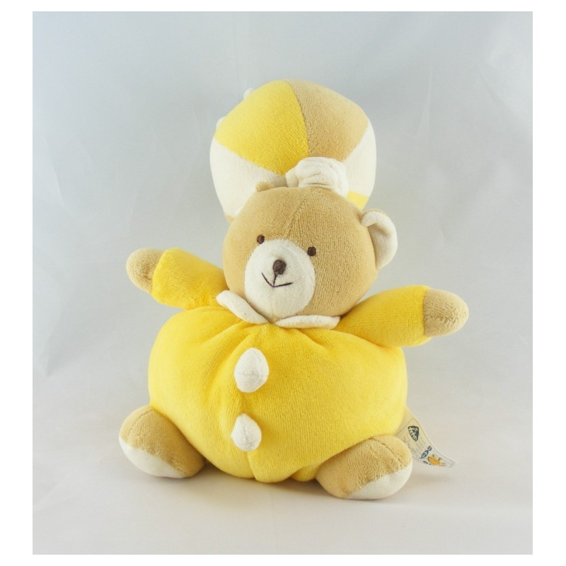 Doudou boule ours orange BABYSUN