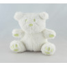 Doudou ours blanc bleu AUCHAN