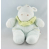 Doudou plat Vache bleu vert Tex