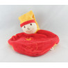 Doudou plat lutin rouge orange fleur Un Rêve de Bébé