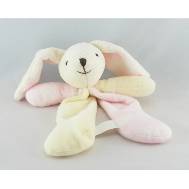 Doudou lapin boule blanc rose CMP