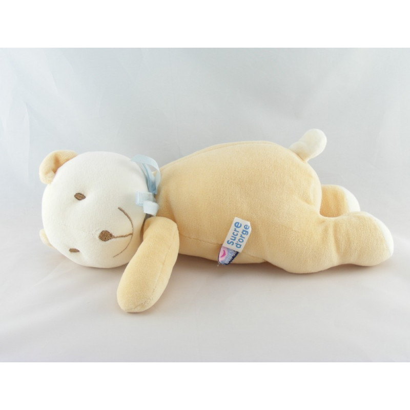 Doudou musical ours jaune orange balle SUCRE D'ORGE