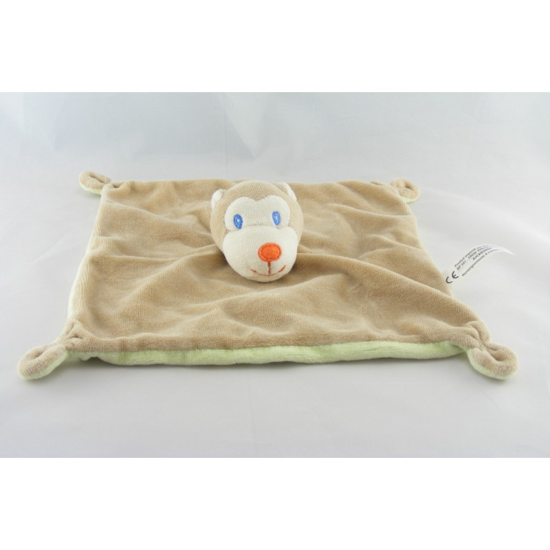 Doudou plat vache gris bleu AUCHAN