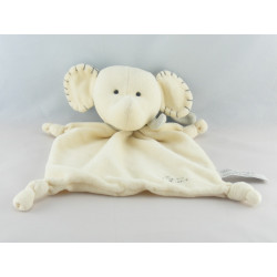 Doudou éléphant blanc écru Kiss Me TIAMO