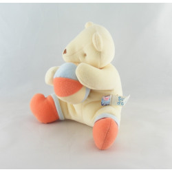 Doudou musical ours jaune orange balle SUCRE D'ORGE
