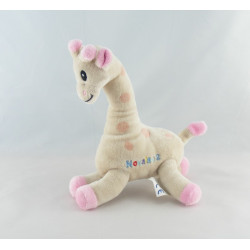 Doudou musical girafe rose beige NOVALAC 2 