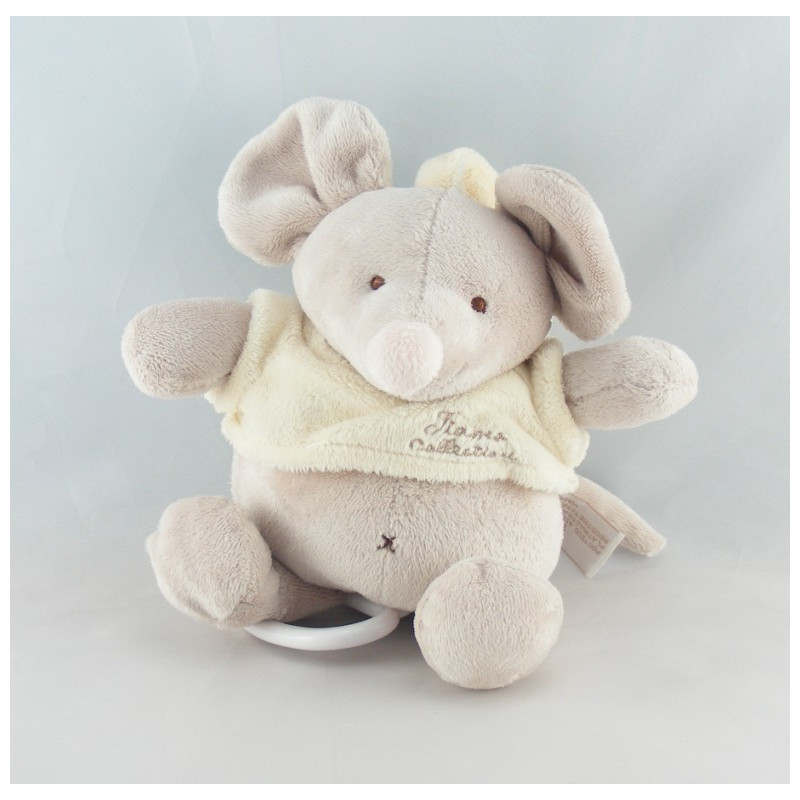 Doudou éléphant gris écru TIAMO COLLECTION