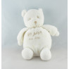 Doudou ours blanc petit bonheur SUCRE D'ORGE