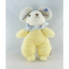 Doudou Souris jaune carreaux AJENA 30 cm 