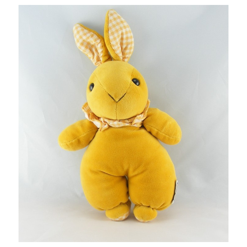 Doudou lapin jaune AJENA 35 cm