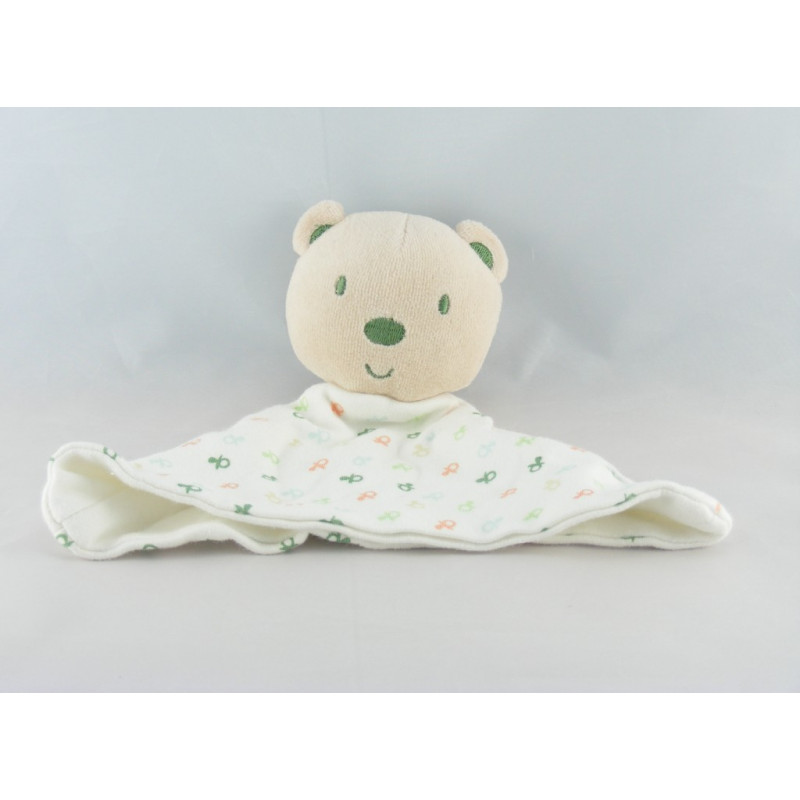 Doudou plat éponge souris bleu AUCHAN