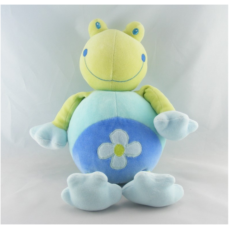 Doudou balle chat grenouille canard vache avec bruitage Babysun