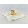 Doudou et compagnie plat lapin orange col rose cerise 