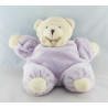 Doudou ours mauve vert jaune bleu avec bonnet CMP