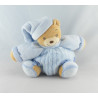 Doudou patapouf ours bleu blue laine KALOO