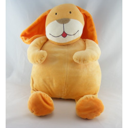 Doudou lapin chien orange SUCRE D'ORGE